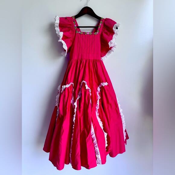 Dollcake‎ Red Bells Frock Girls Dress 6 NEW Party Christmas Holiday Formal Gala - Picture 3 of 16